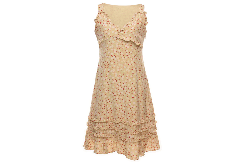Short beige floral dress