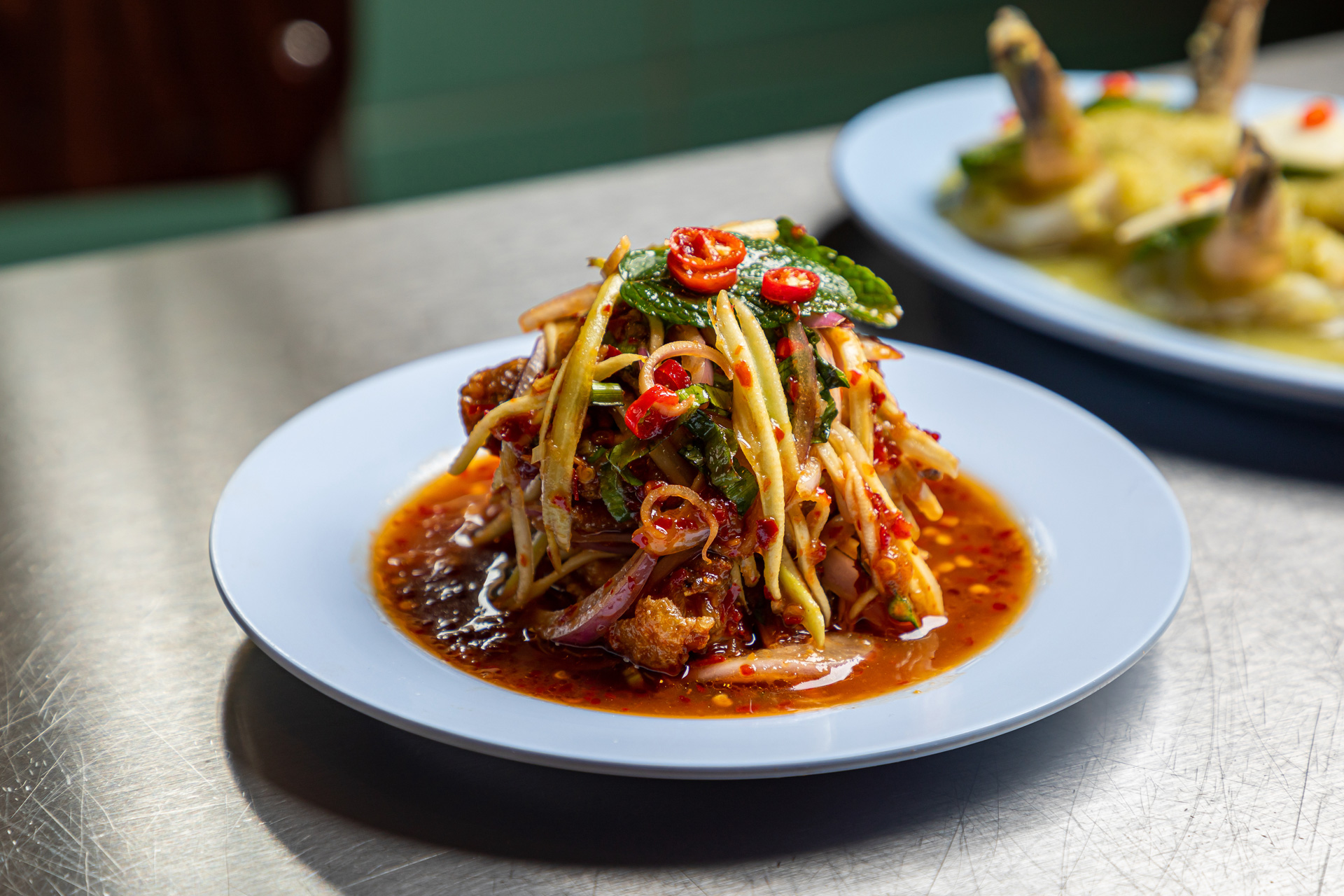 Chicken dish at Speedboat Bar in London