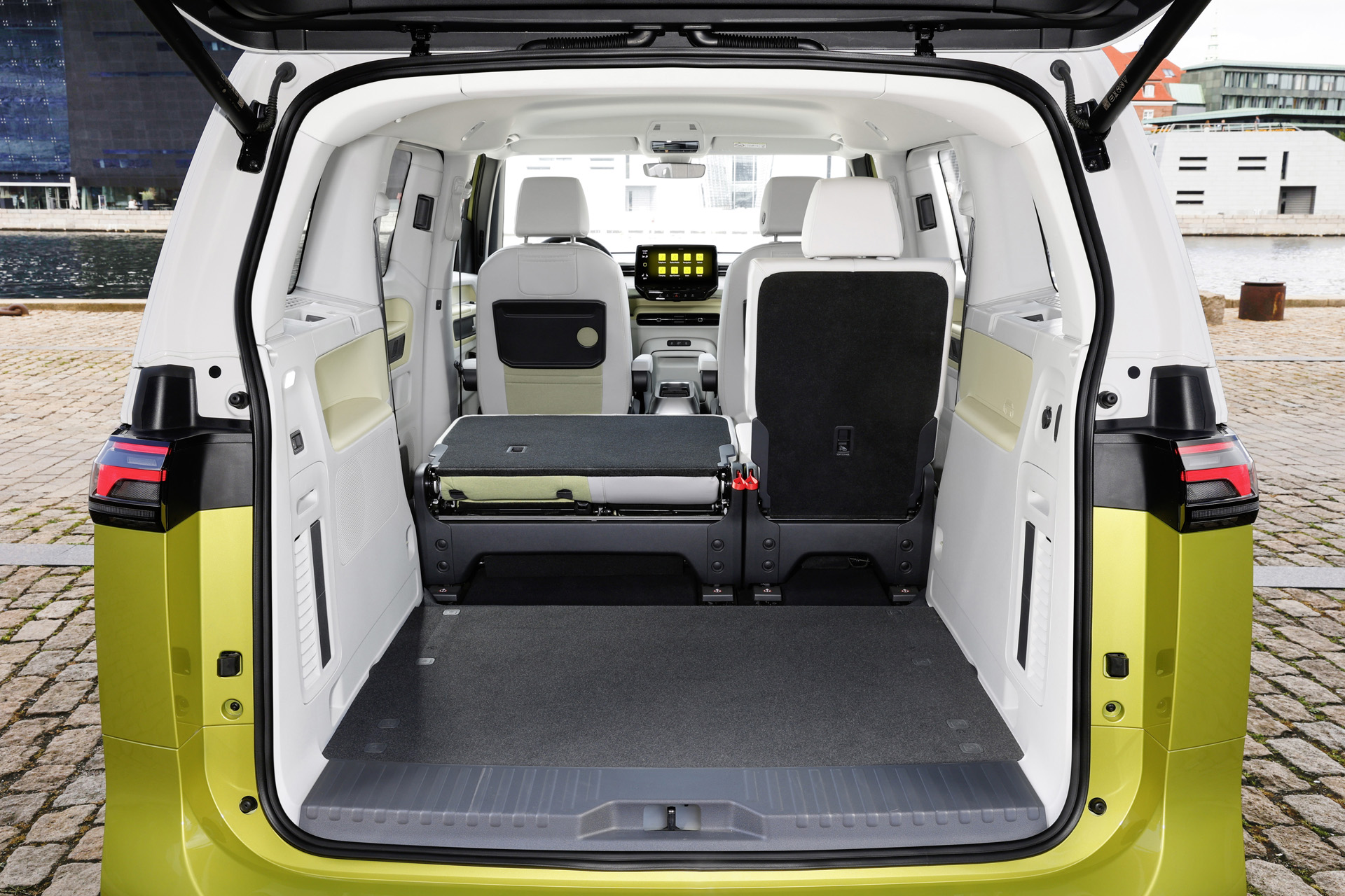 Looking at the car through the open rear boot