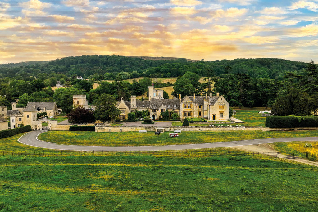 Large countryside hall and park