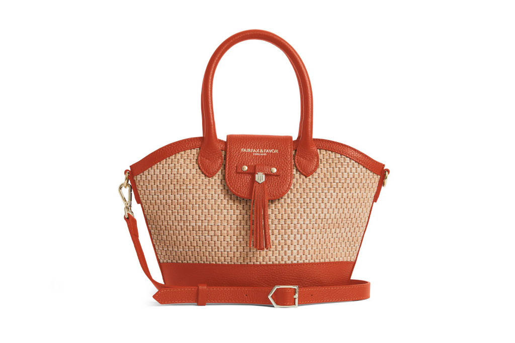 Orange basket bag