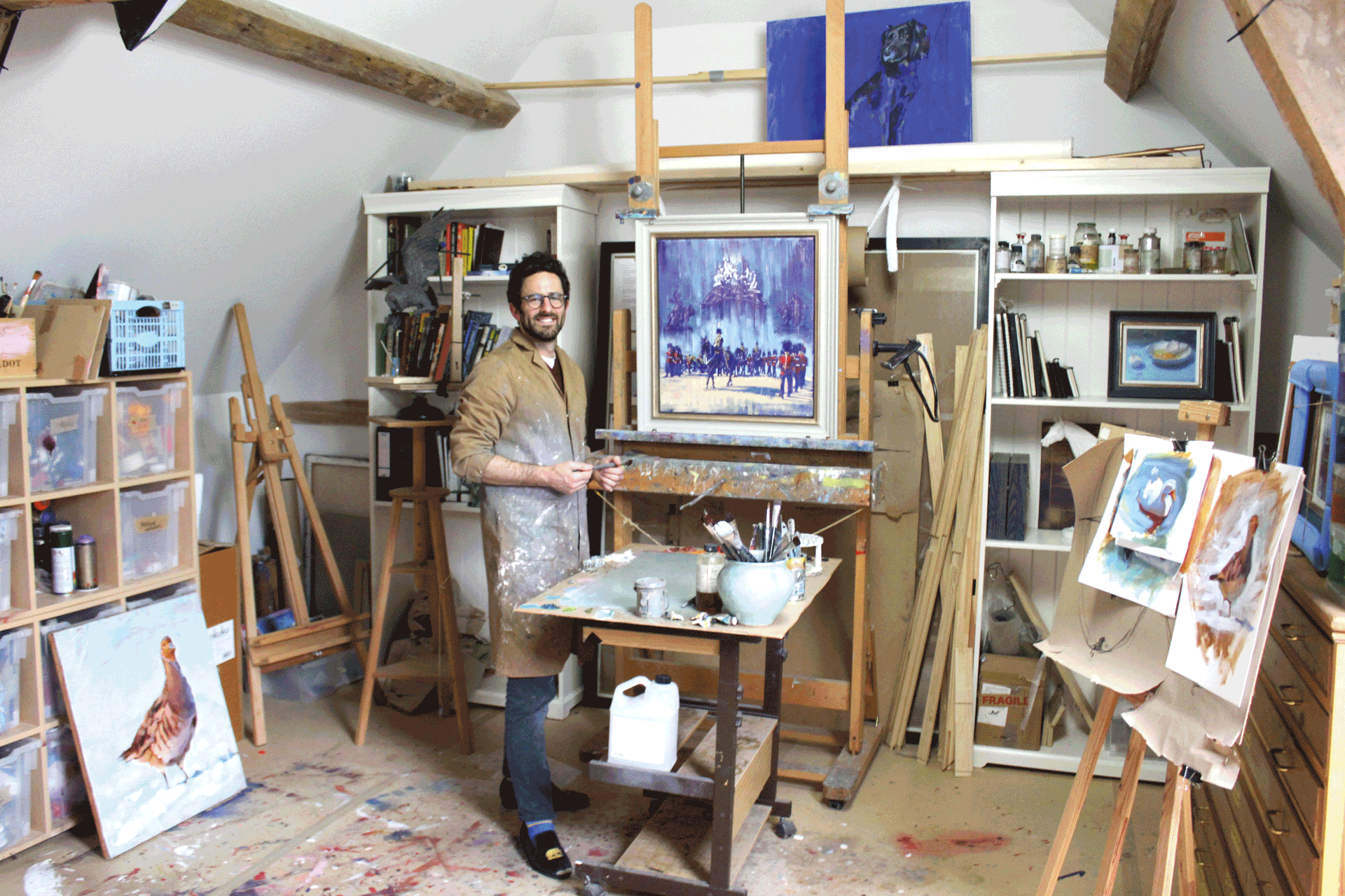 Artist Freddy Paske in his studio.