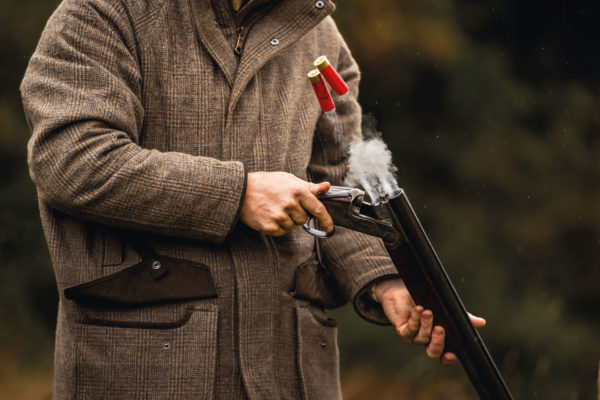A gun being cocked