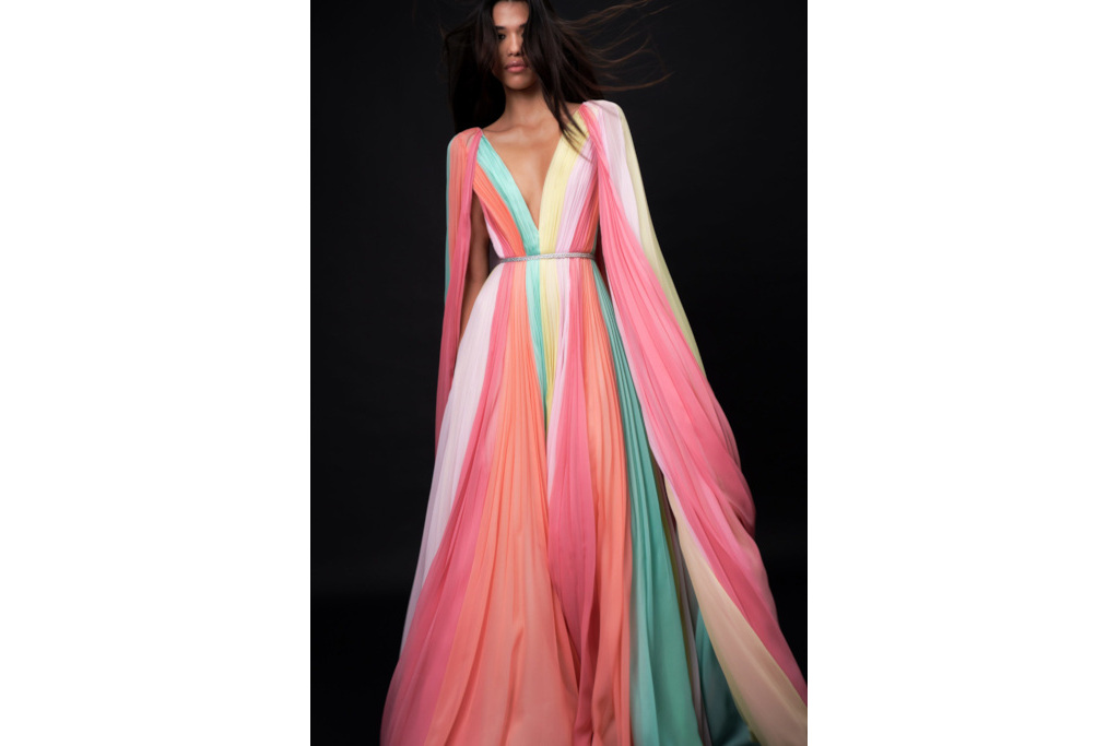 Woman in pink dress