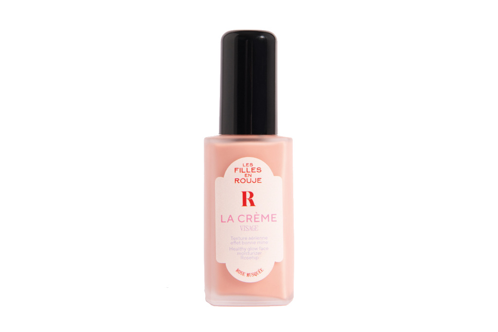 Pink bottle with black lid
