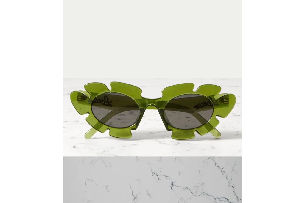 Green frame sunglasses