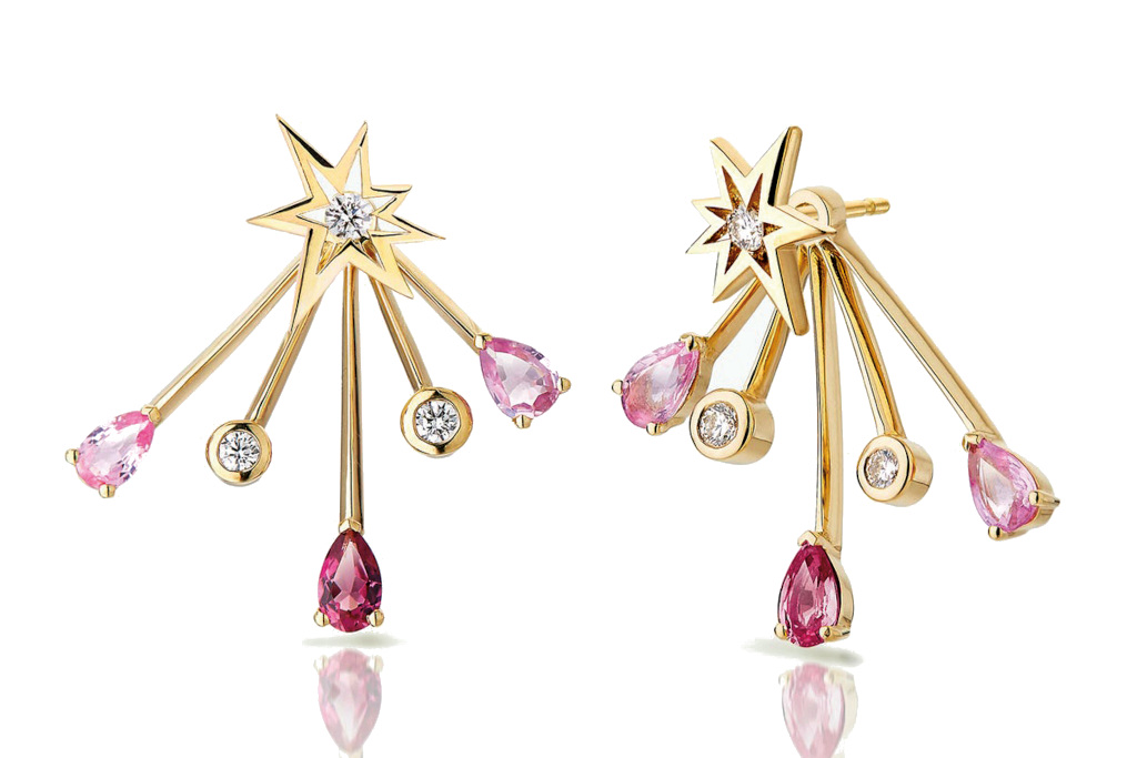 Gold star studs