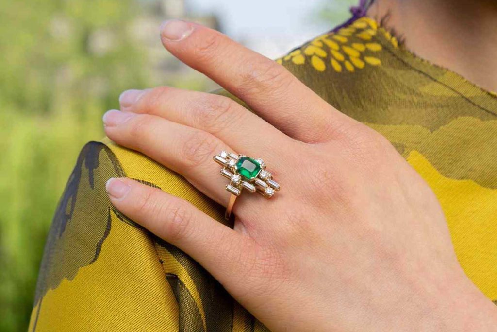Or & Elle Nina Emerald Ring