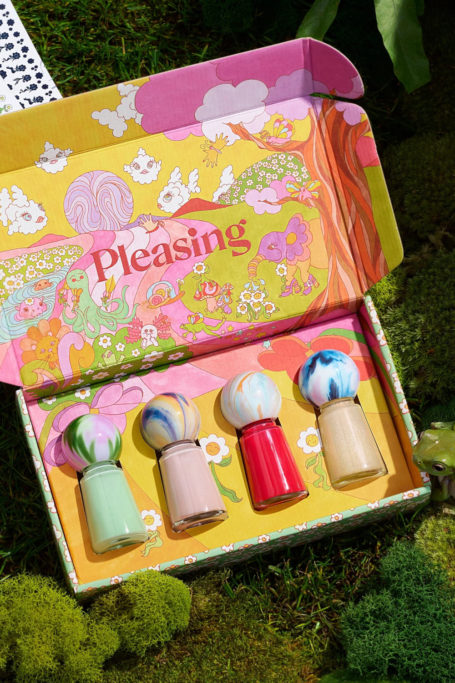 Box of vegan nail polish