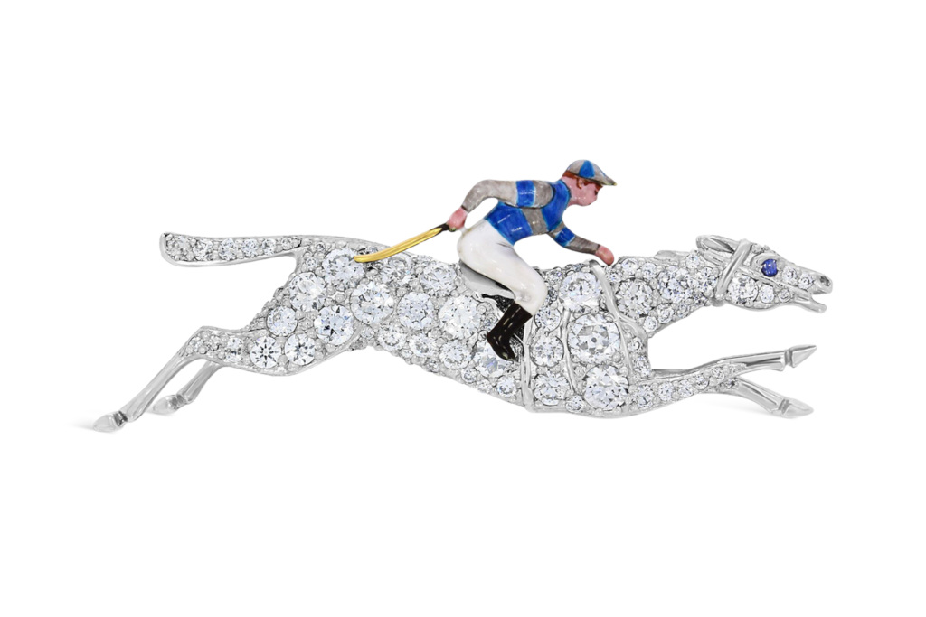 Jockey brooch