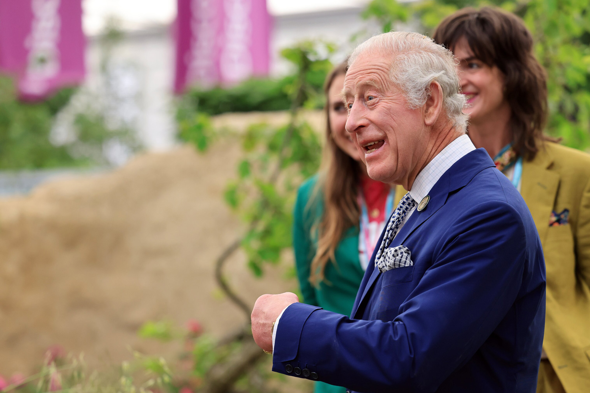 The King Presents The New Elizabeth Medal Of Honour At Chelsea Flower Show