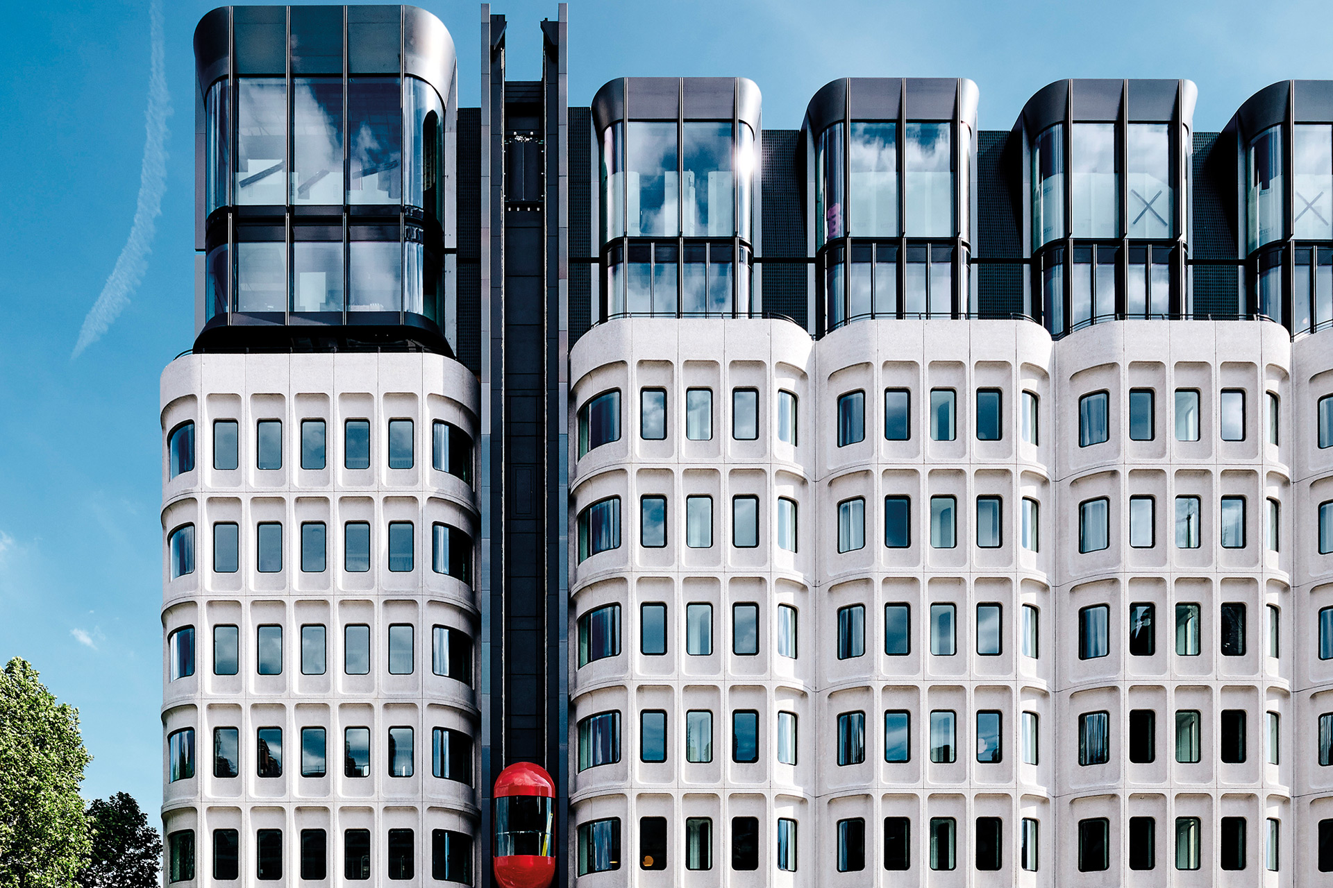 Brutalist exterior of the Standard hotel, London.