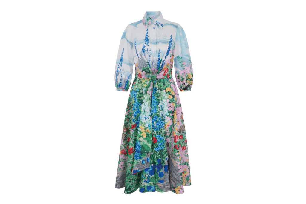 Blue dress with flowers