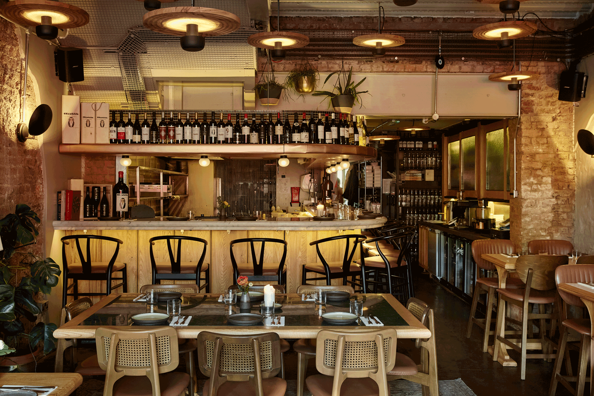 The bar area at The Counter, Notting Hill