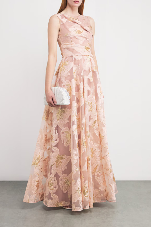Woman in pink floral dress | what to wear to glyndebourne