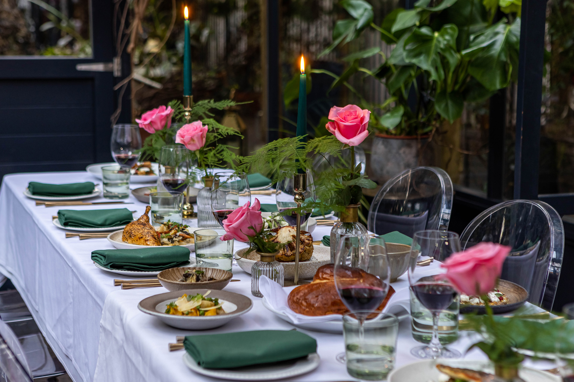 A table at The Greenhouses in Marylebone