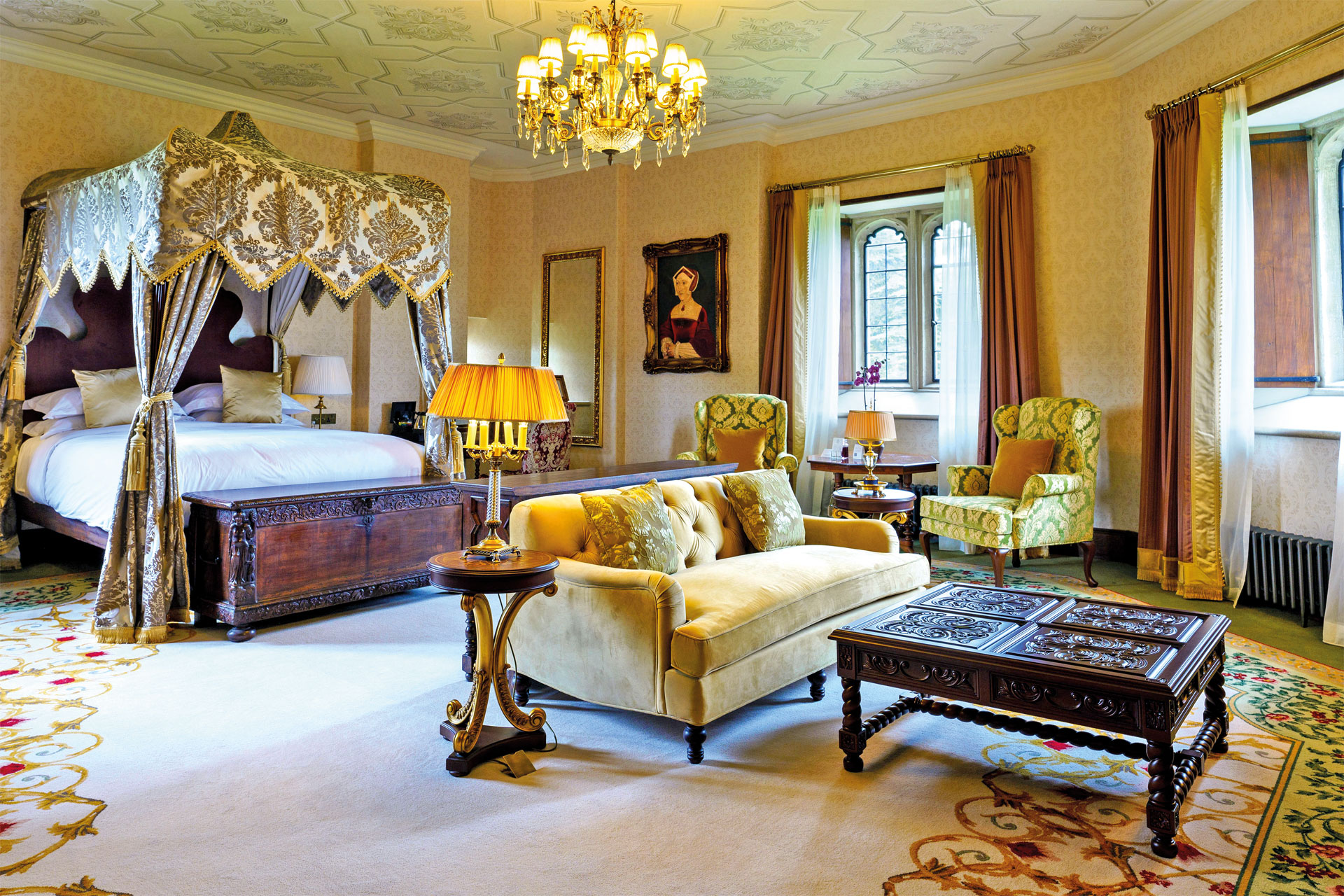 Bedroom suite at Thornbury Castle