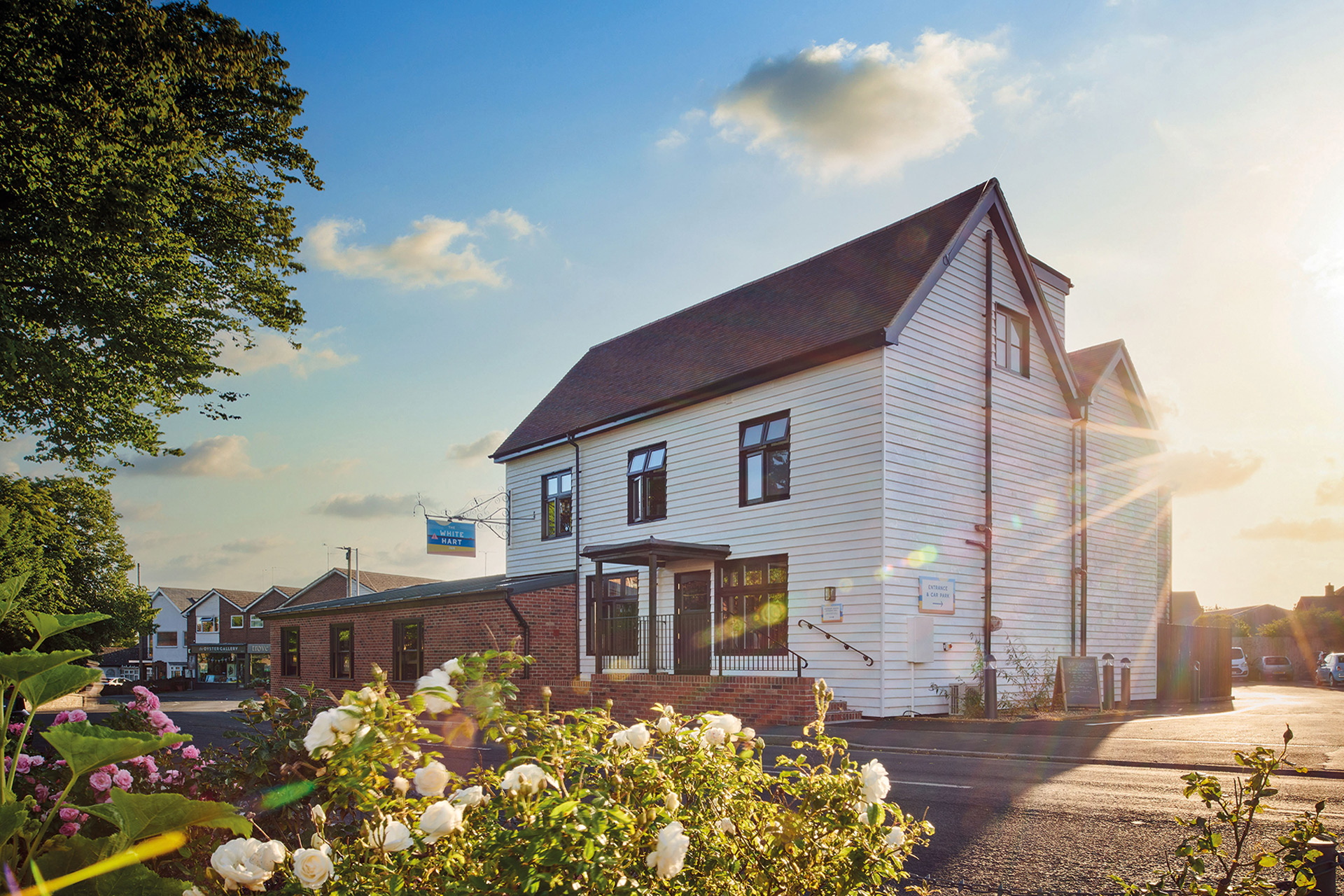 Exterior of the White Hart Inn.