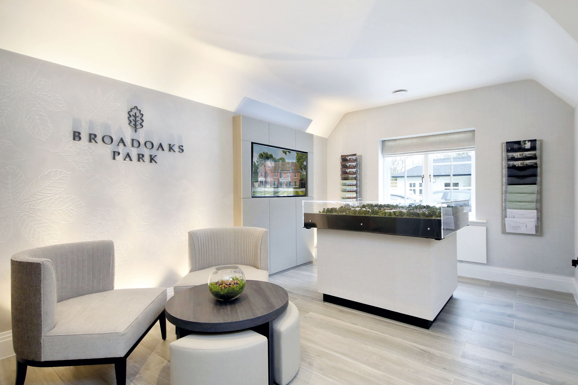 A reception area for an upmarket property development