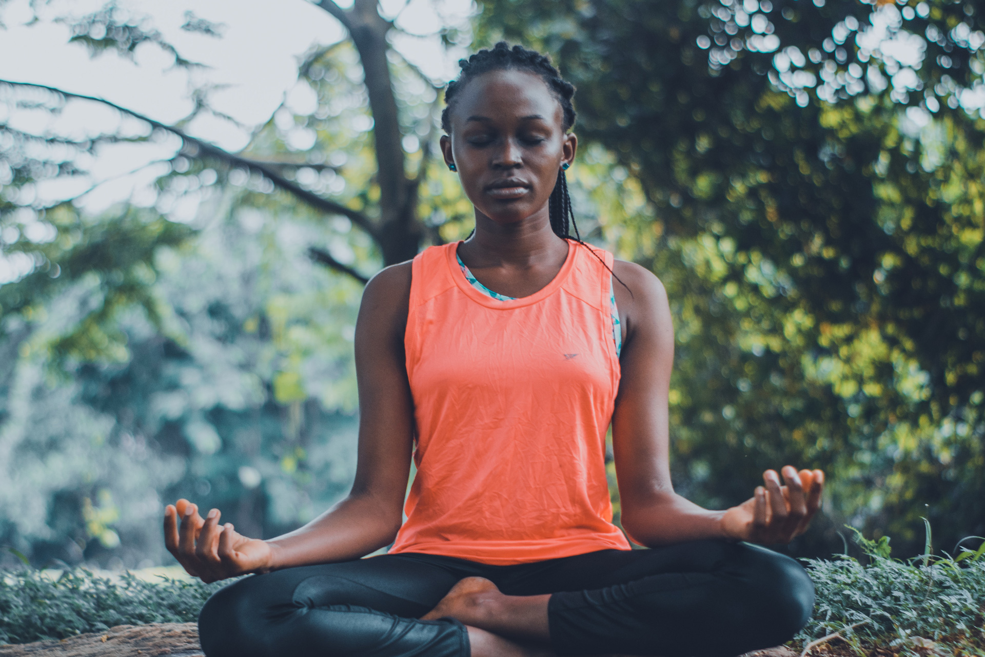 Woman meditating