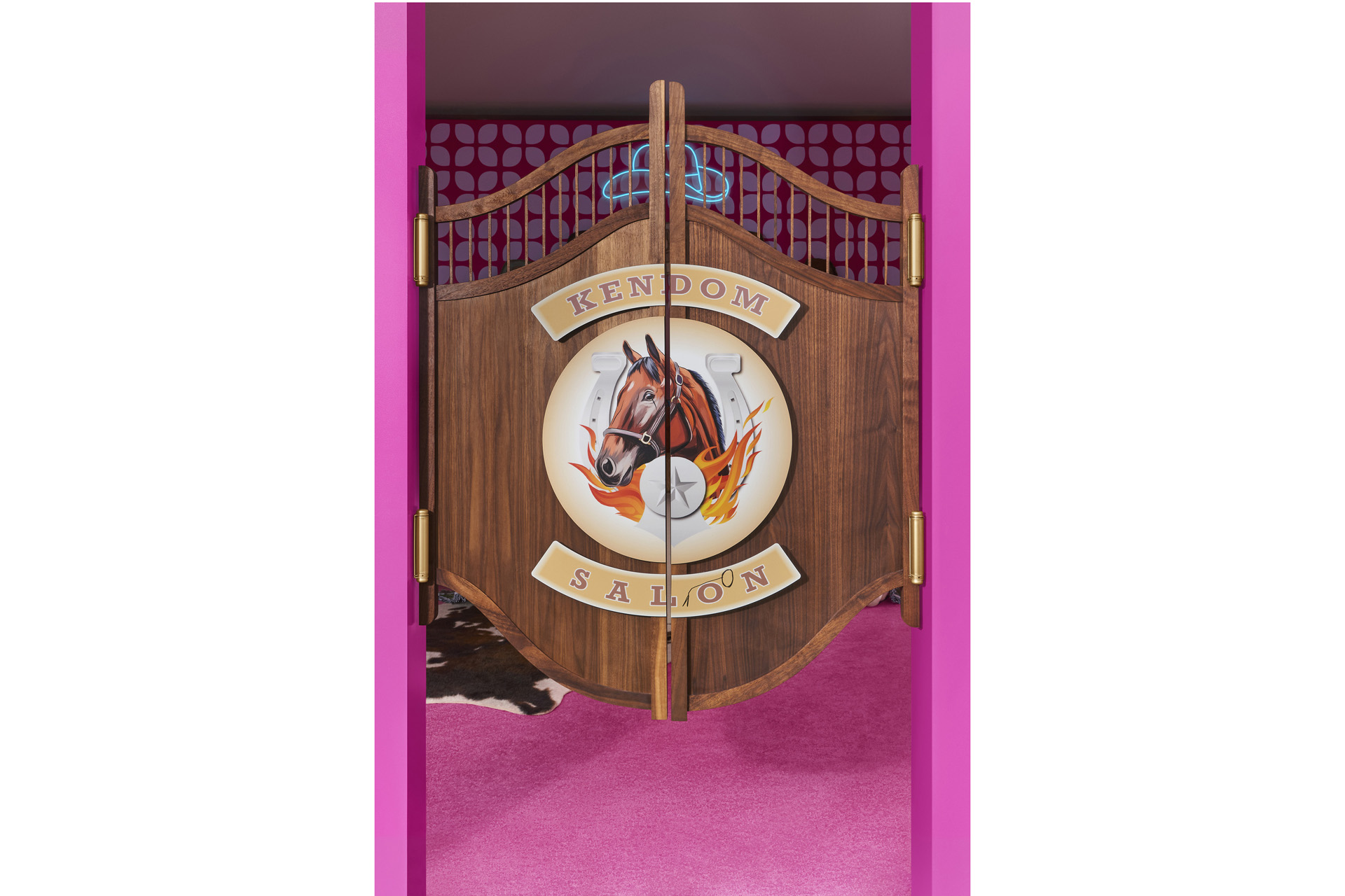 Horse saloon doors at the Barbie DreamHouse