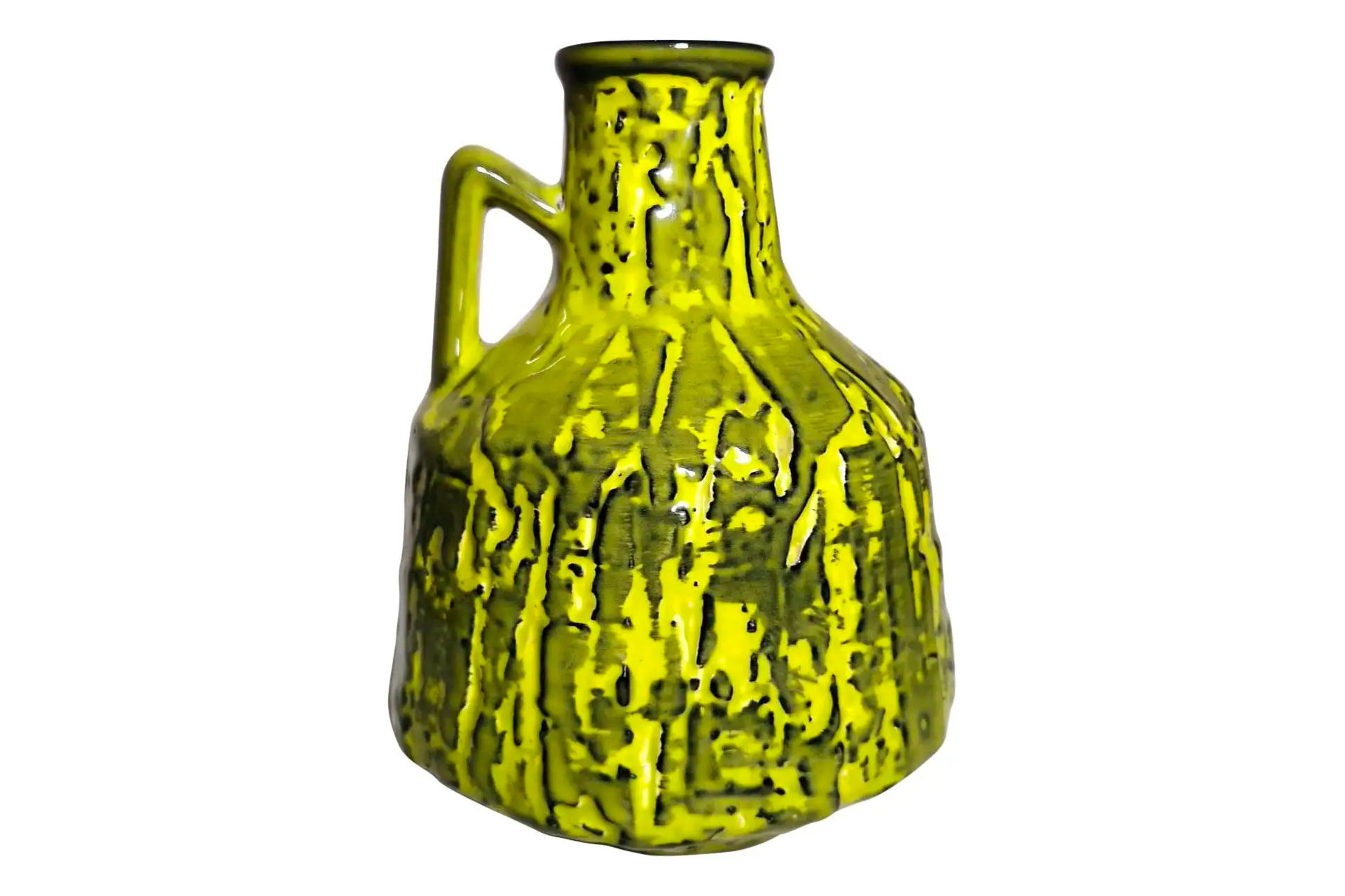 Vintage German Handle Jug 'Or Vase' 'Fat Lava' Style