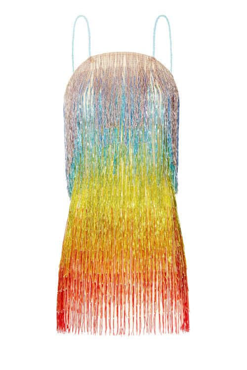 Rainbow fringe dress