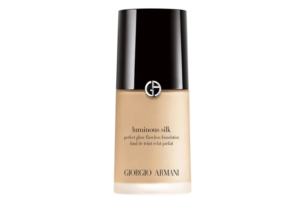Clear foundation bottle with black lid