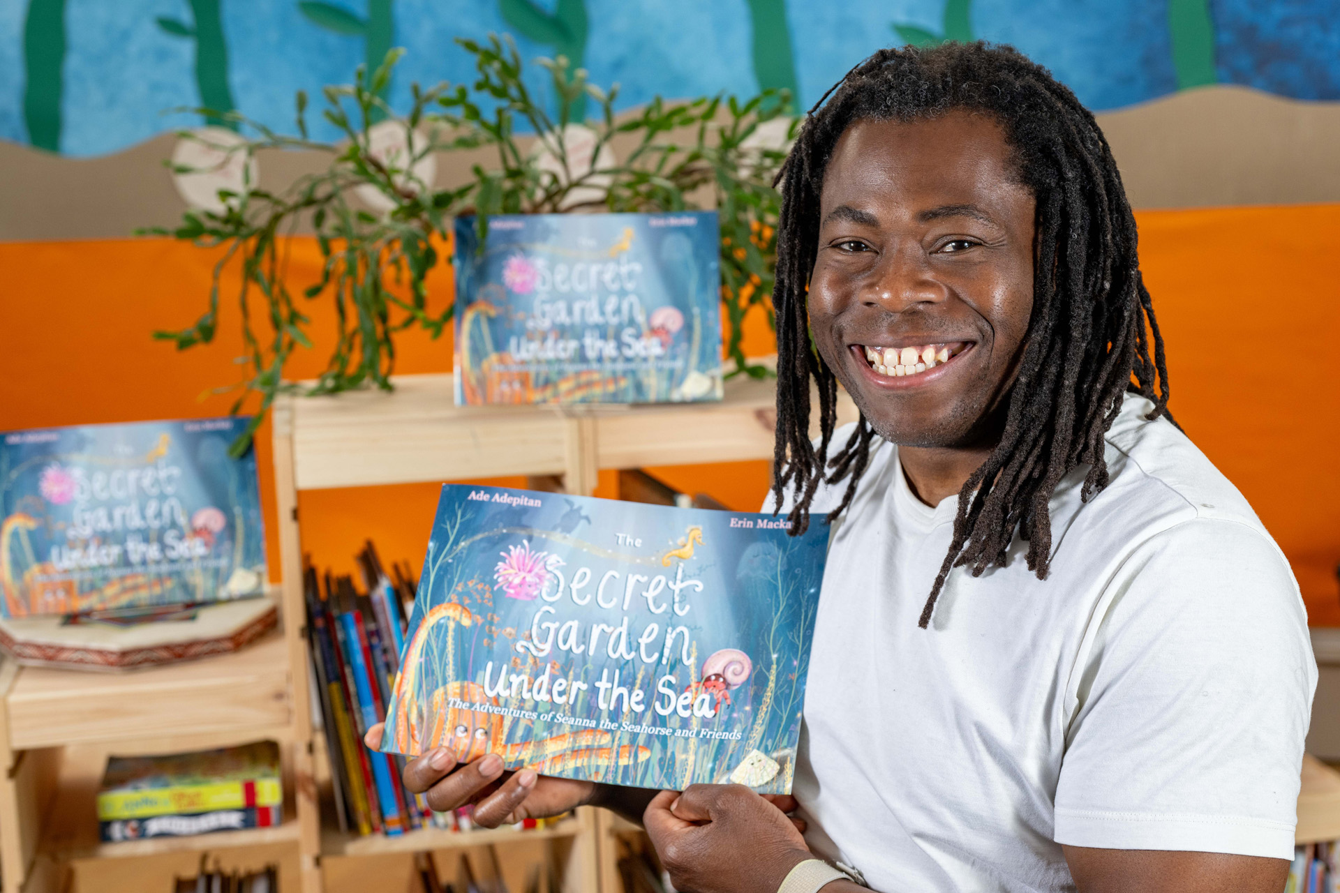 Ade Adepitan reading The secret Garden Under The Sea to children at Oasis Academy Johanna school in London. To educate the nation’s families on Blue Carbon and support Zurich’s recent partnership with the Marine Conservation Society, we will create a children’s book titled ‘The Secret Garden Under the Sea, The Adventures of Seanna the Seahorse and Friends’.
