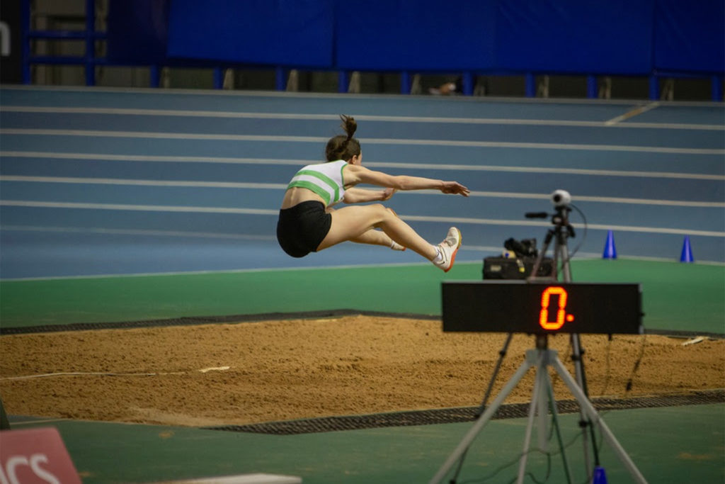 Caitlin competing in athletics (Image: Paul Hancock)