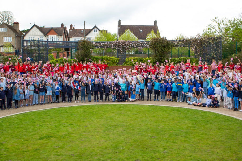 Berkhamsted pupils gather to celebrate the Coronation