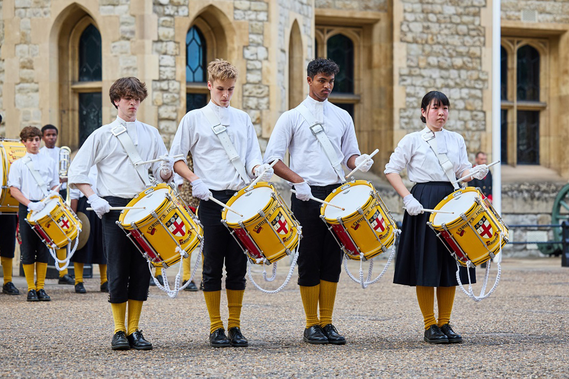 Christ's Hospital Band performing at the Tower of London