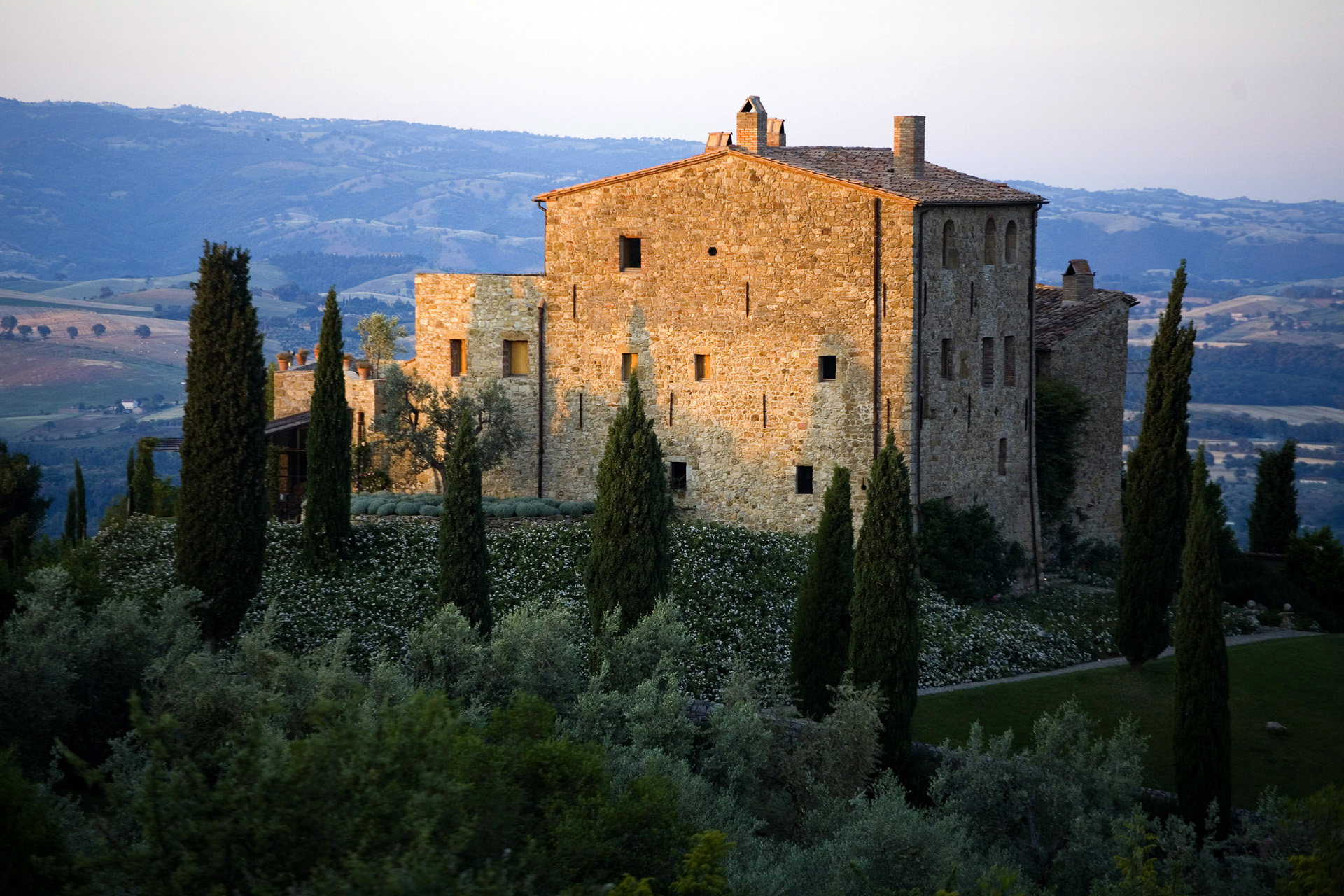 The castello at sunset
