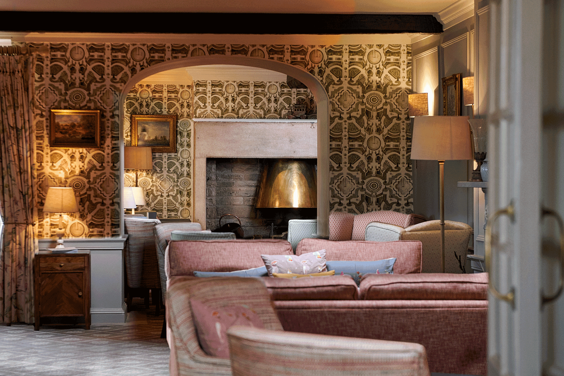 Living room at the Cavendish Hotel Baslow