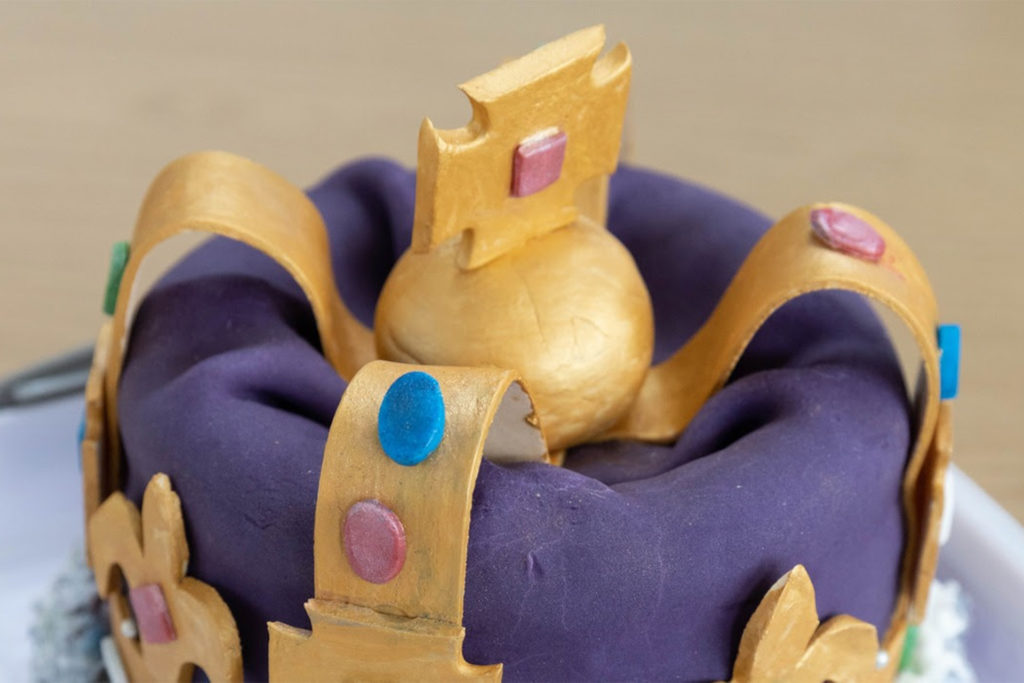The winning entry in Berkhamsted Boys Coronation Cake competition