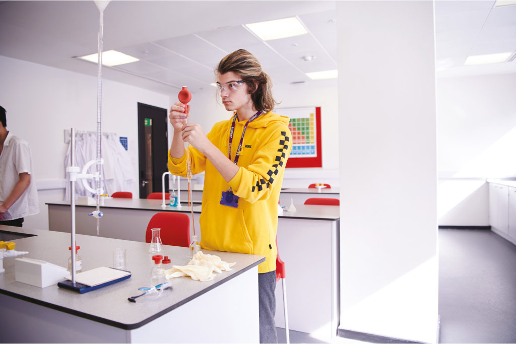Learning in a Science lesson at DLD College