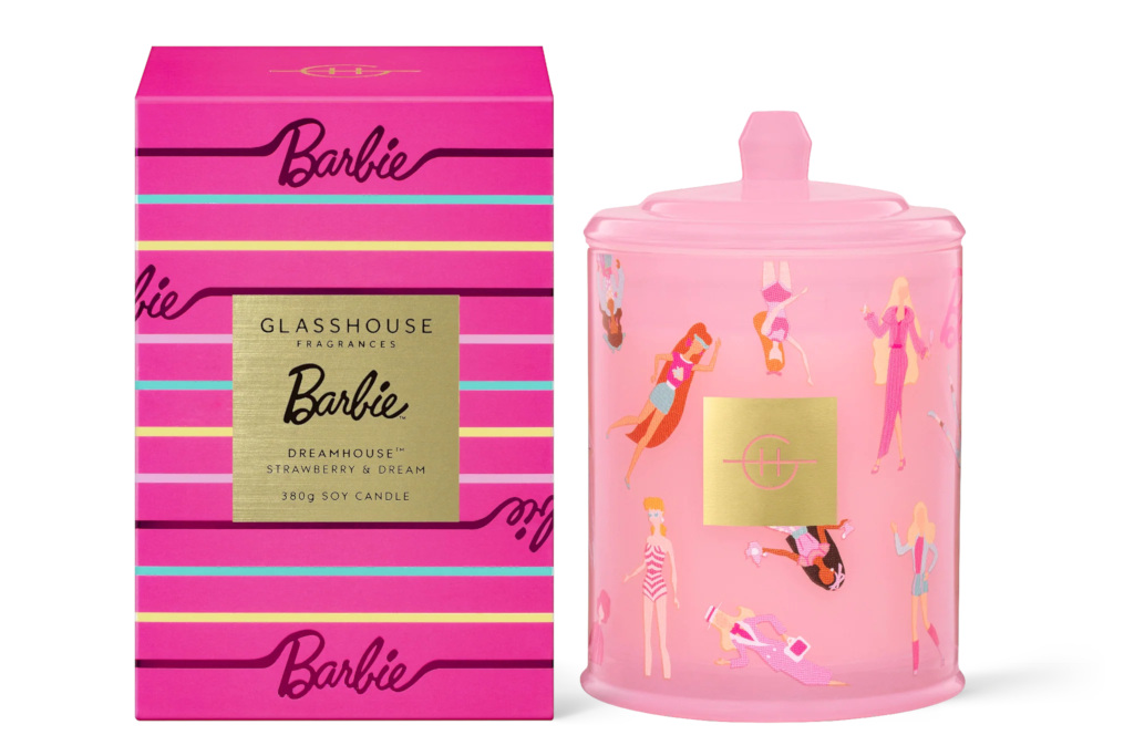 Pink Barbie candle