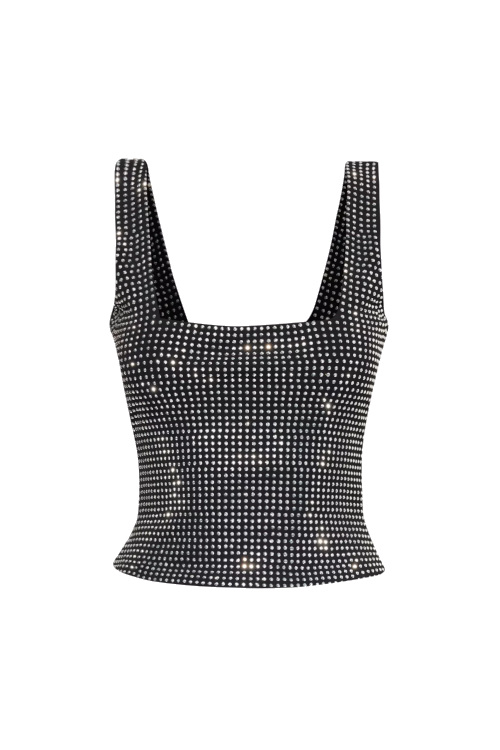 Black sequin top