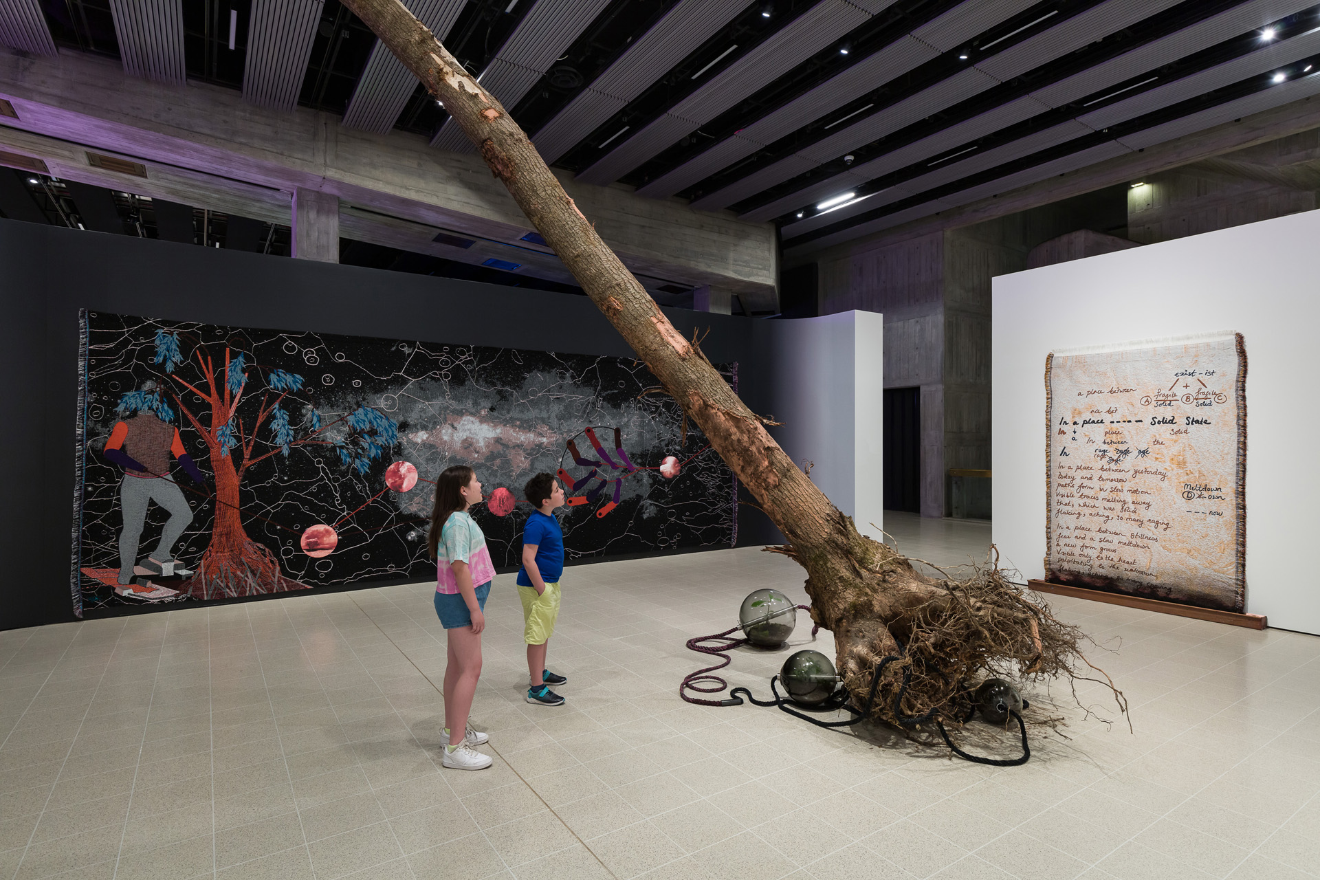 Installation view of Otobong Nkanga, Dear Earth: Art and Hope in a Time of Crisis