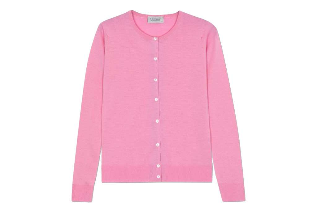 John Smedley pink cardigan