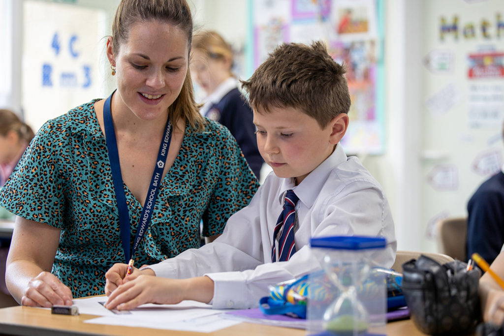 Pupils and teacher
