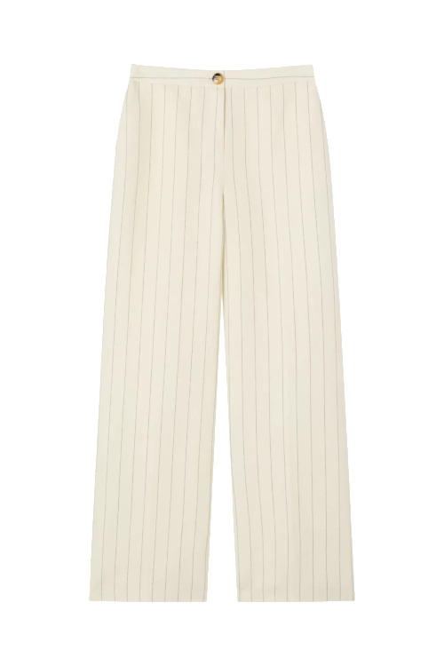 Cream stripe trousers