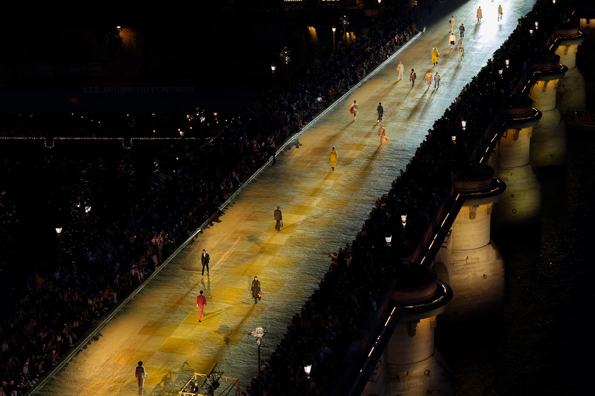 Louis Vuitton SS24 Menswear Show on Pont Neuf 