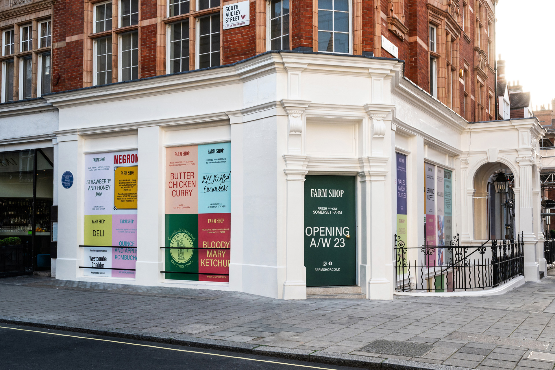 Exterior of Artfarm Farm Shop in Mayfair