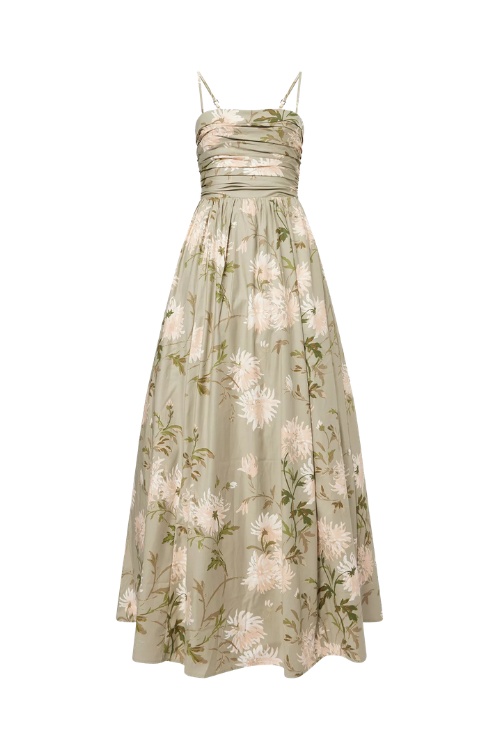 Green floral Reformation dress