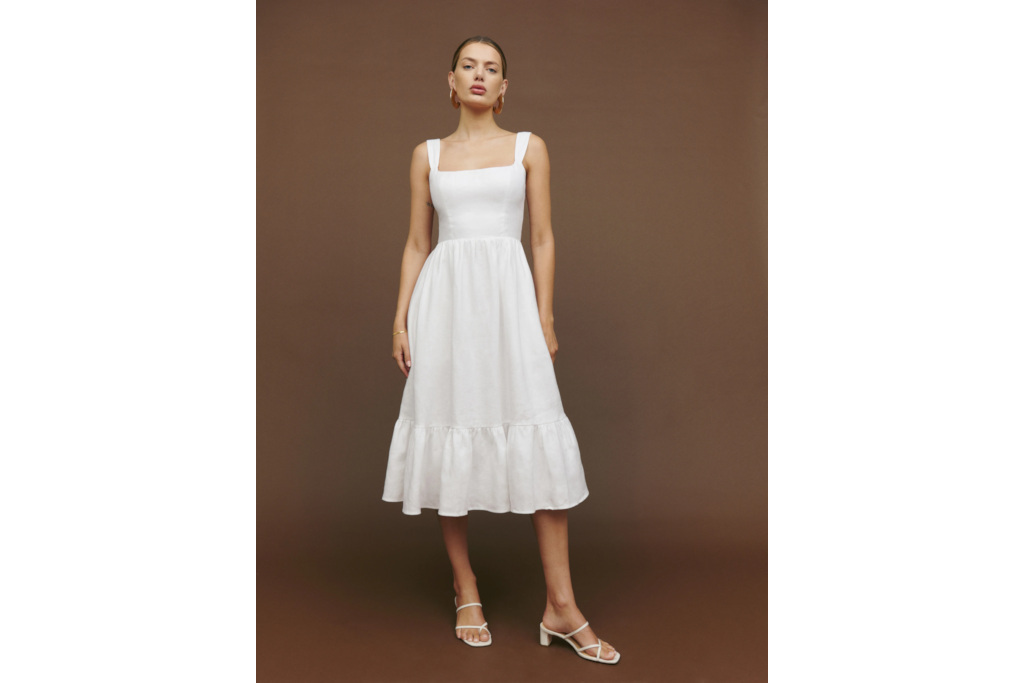 Woman in white dress