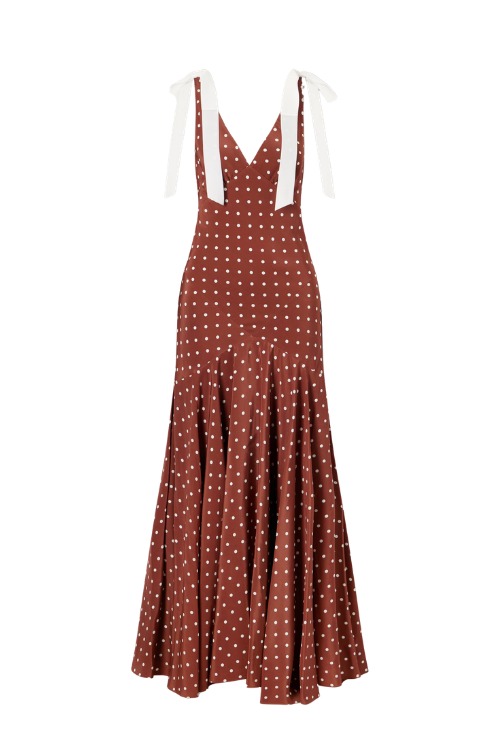 Brown polka dot Rodarte dress