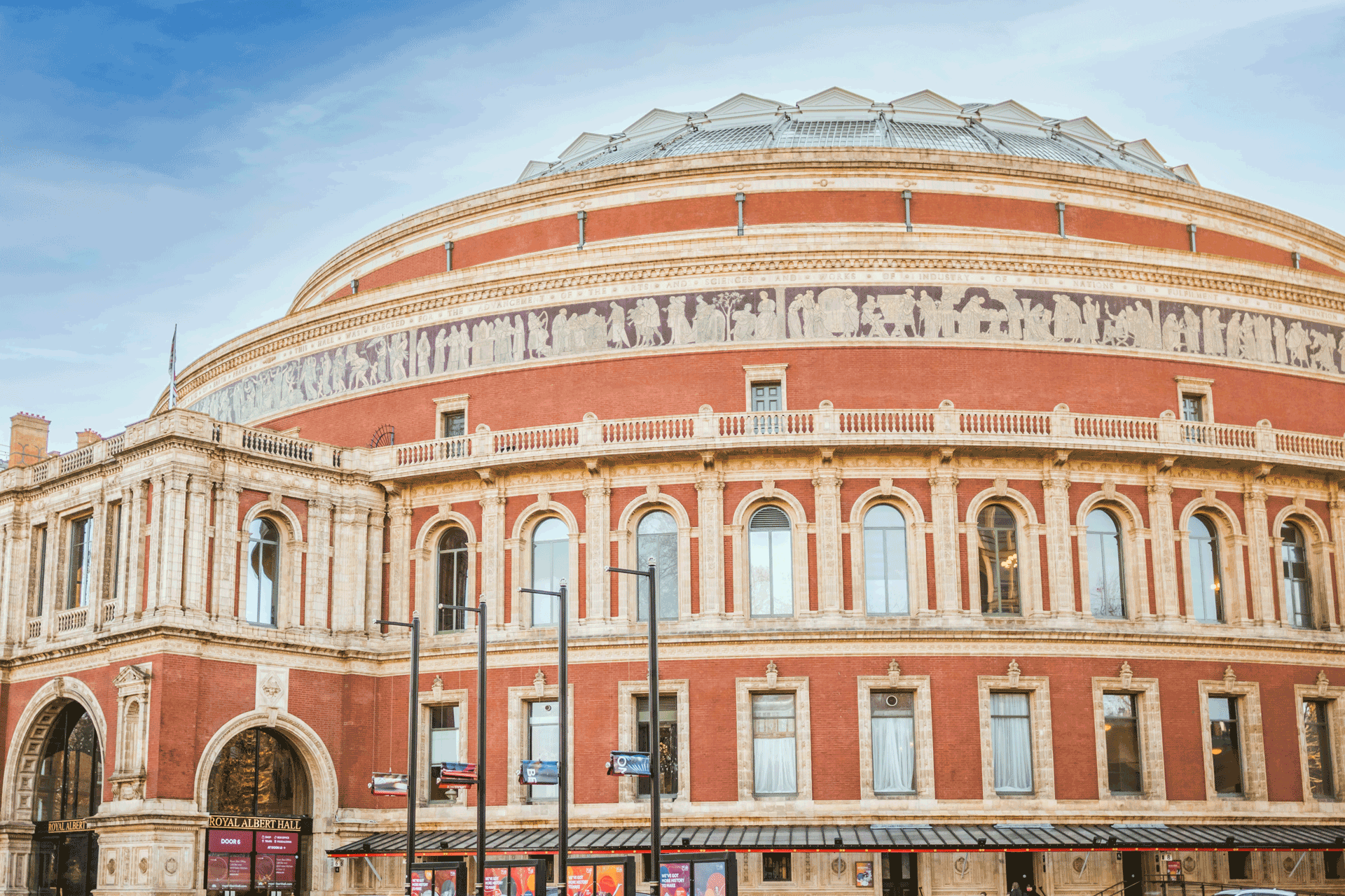Exterior of the Royal Albert Hall.