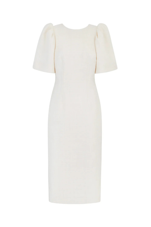 Cream tweed dress