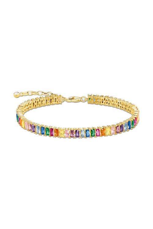 Rainbow tennis bracelet